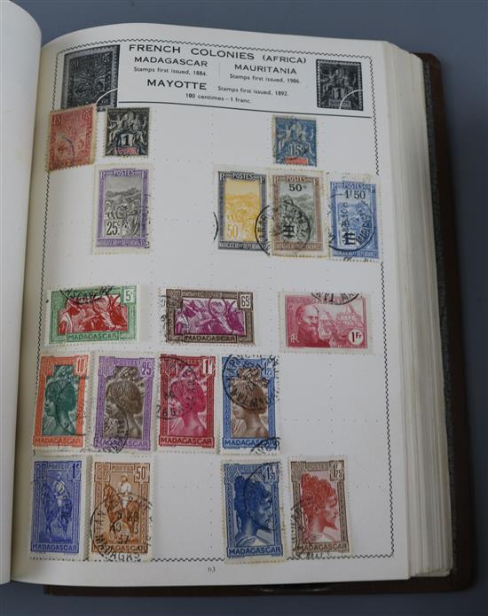 An album of all world stamps, somewhat sparse, mostly used